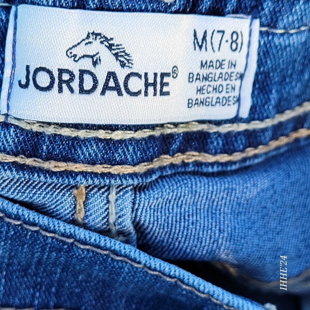 Jordache Denim Shortalls With Lace-Up Sides And Pockets Medium - Picture 5 of 7